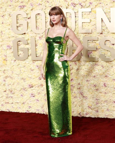 taylor swift golden globes gucci|Taylor Swift green Gucci dress.